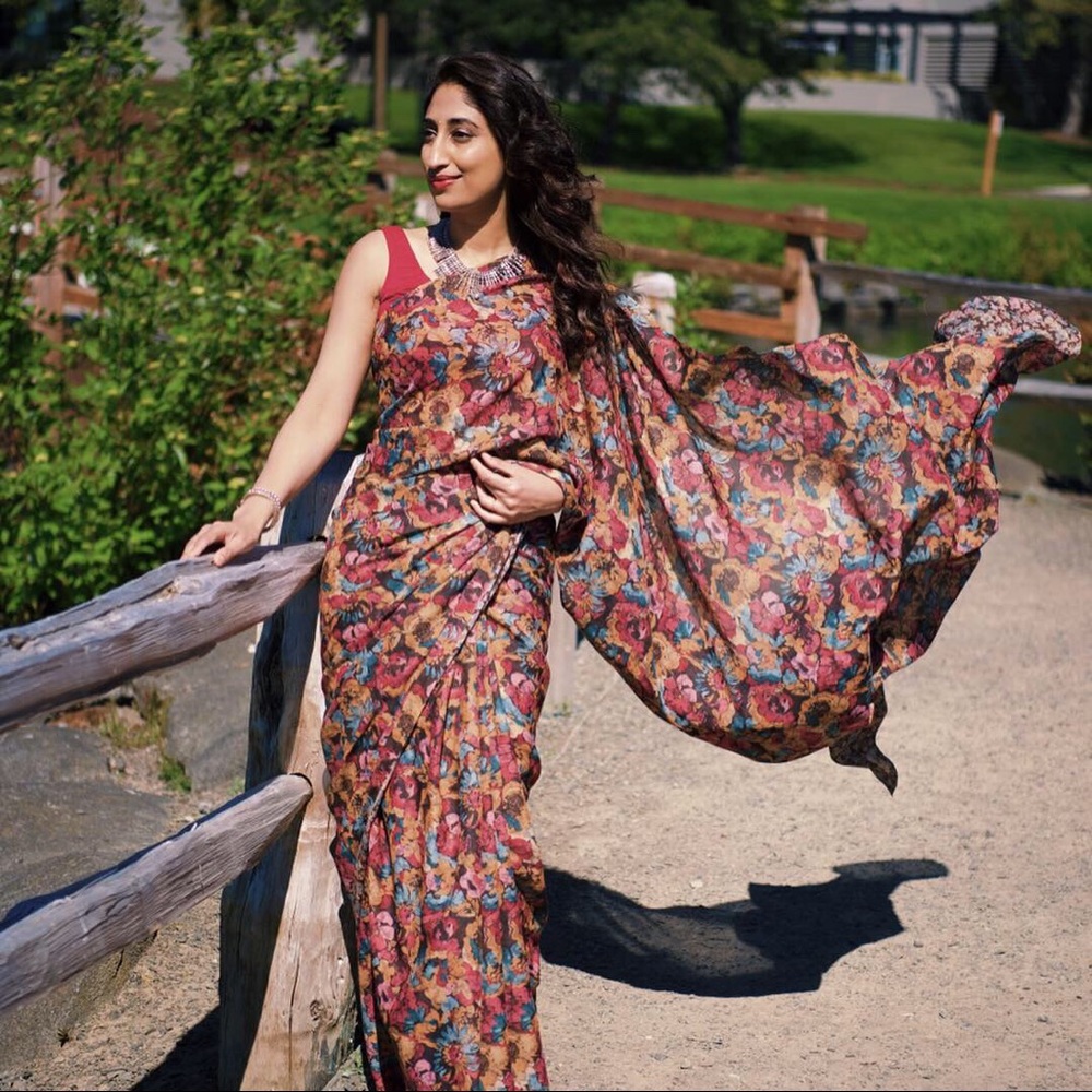 Floral saree